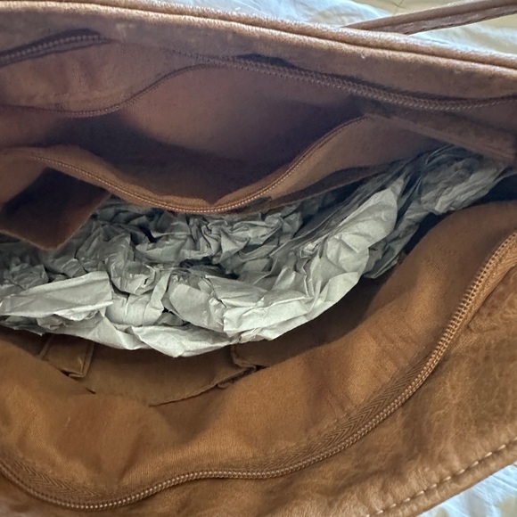 Tan Light Brown Bueno Large Handbag Shoulder Strap Purse Women’s Leather - Picture 3 of 8